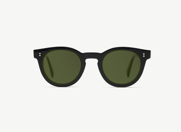 Front view of a pair of eyeglasses called the Messenger in Black